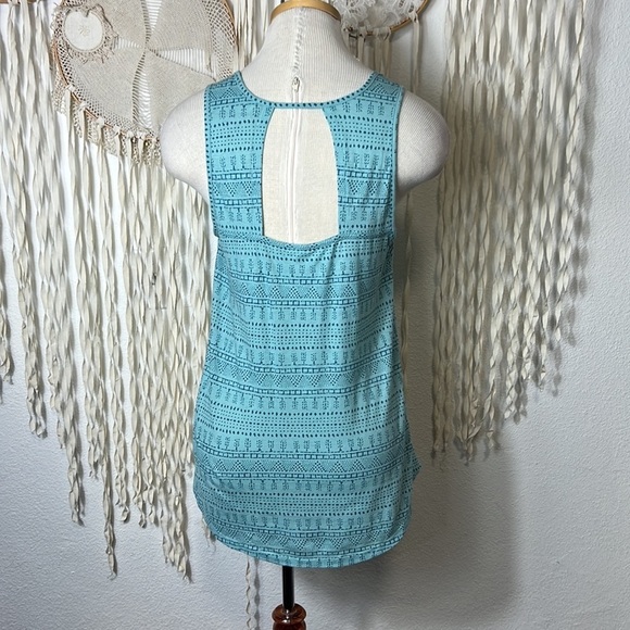 Toad & Co Teal Printed Tank Size Small - Picture 3 of 12